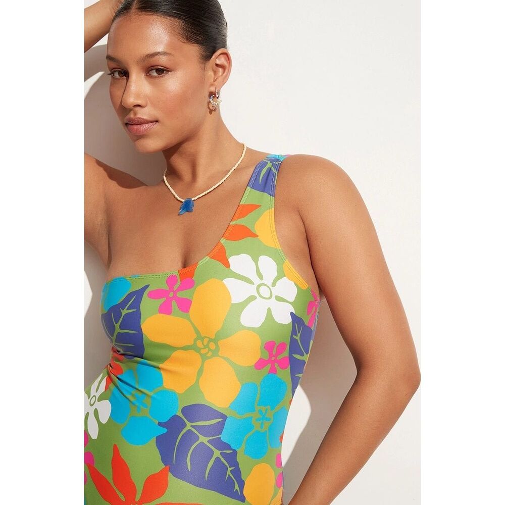 Floral One-Shoulder Swimsuit - Picture 10 of 16